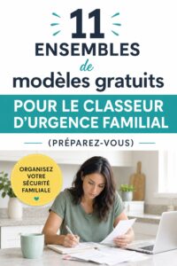 Dossier d'urgence familial organisé avec documents essentiels