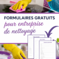 Illustration de formulaires gratuits pour gestion d'entreprise de nettoyage