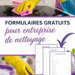 Illustration de formulaires gratuits pour gestion d'entreprise de nettoyage