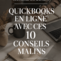 Capture d'écran de l'interface utilisateur de QuickBooks montrant des graphiques financiers et des options de gestion.