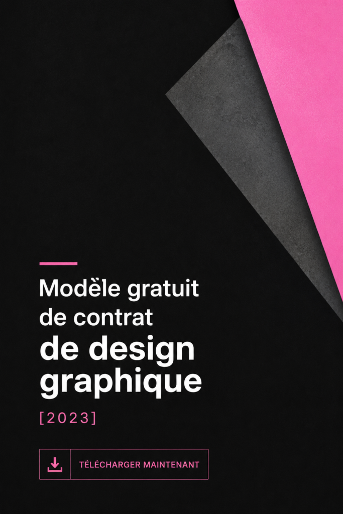 Un modèle de contrat de freelance en design graphique sur un bureau au style chaleureux.