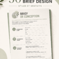 Modèles de briefs créatifs sur un bureau