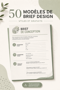 Modèles de briefs créatifs sur un bureau