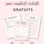 Illustration d'une assistante virtuelle en train de travailler avec des documents légaux