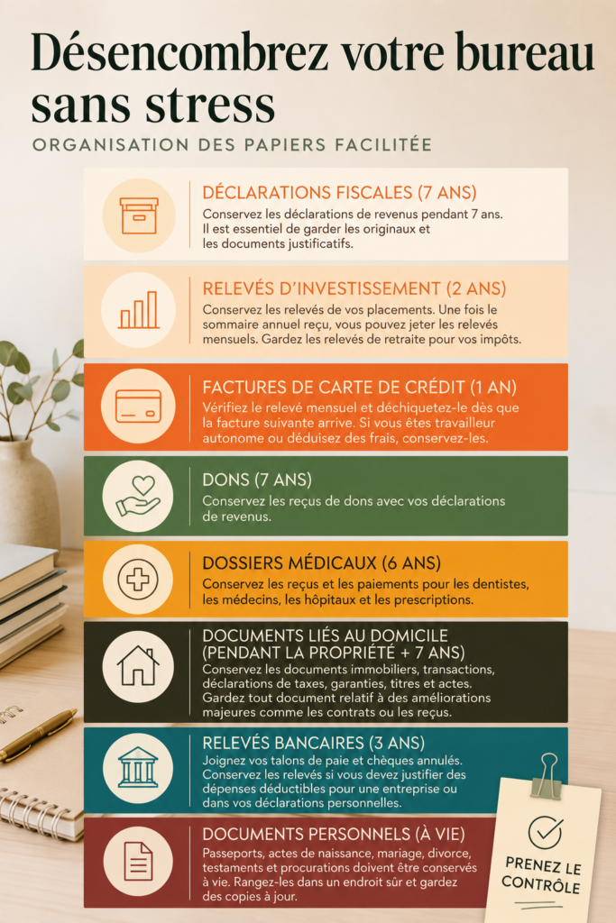 Bureau organisé et apaisant avec rangements pratiques