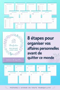 Femme organisant ses documents personnels pour l'avenir
