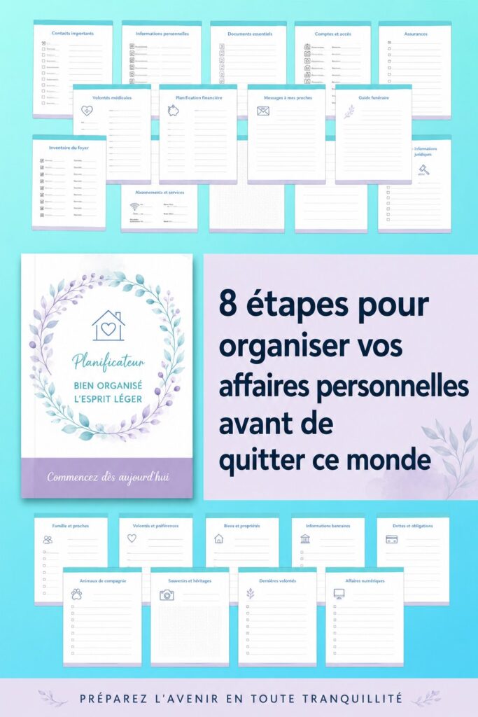 Femme organisant ses documents personnels pour l'avenir