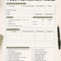 Femme souriante utilisant un organisateur fiscal avec des documents éparpillés.