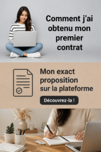 Proposition Upwork sur un écran d'ordinateur avec des notes et une tasse de café