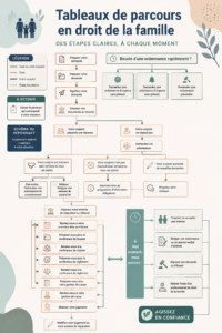 Schéma illustrant le droit familial et ses étapes