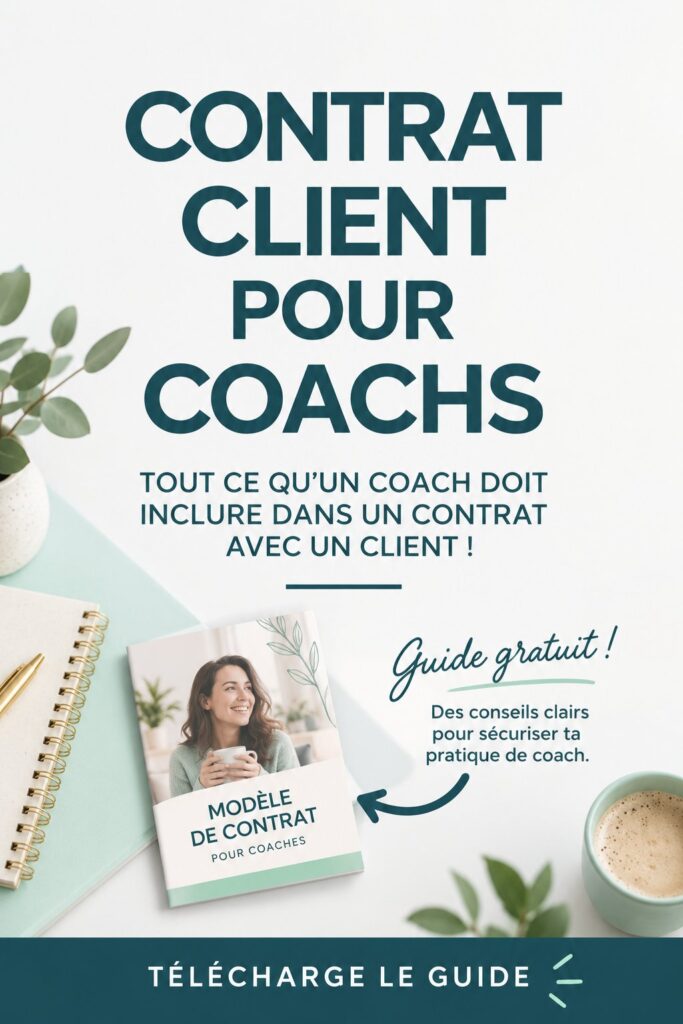Aperçu d'un contrat de coaching posé sur un bureau méthodiquement organisé, illustrant l'importance des accords clients.