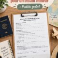 Une mère prépare les documents nécessaires pour le voyage de son enfant, avec une autorisation de voyage visible.