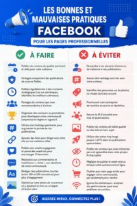 Capture d'écran d'une page Facebook professionnelle avec du contenu engageant pour une entreprise