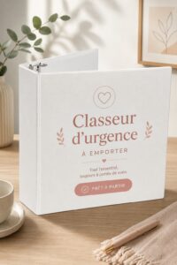 Classeur d'urgence pour mamans : un outil essentiel pour gérer les imprévus.