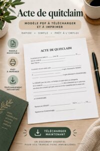 Une femme examinant un modèle de Quitclaim Deed pour la gestion de ses biens.
