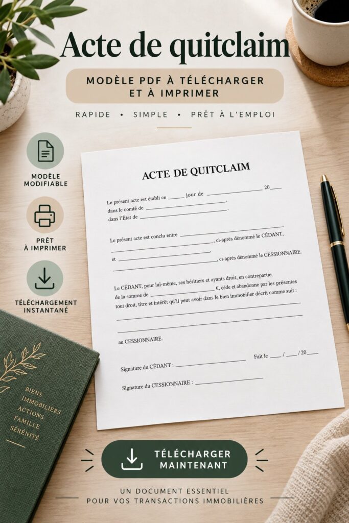 Une femme examinant un modèle de Quitclaim Deed pour la gestion de ses biens.