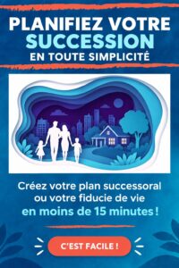 Femme souriante remplissant des documents de testament en ligne