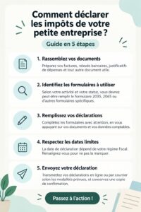 Femme en train de remplir des documents fiscaux pour sa petite entreprise