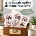 Image d'une femme consultant un document juridique pour établir un trust vivant.