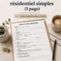 Modèle simple de contrat de location résidentielle