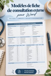 Modèles de formulaires médicaux à télécharger pour consultations.