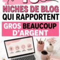 Femme en train de bloguer sur un thème rentable