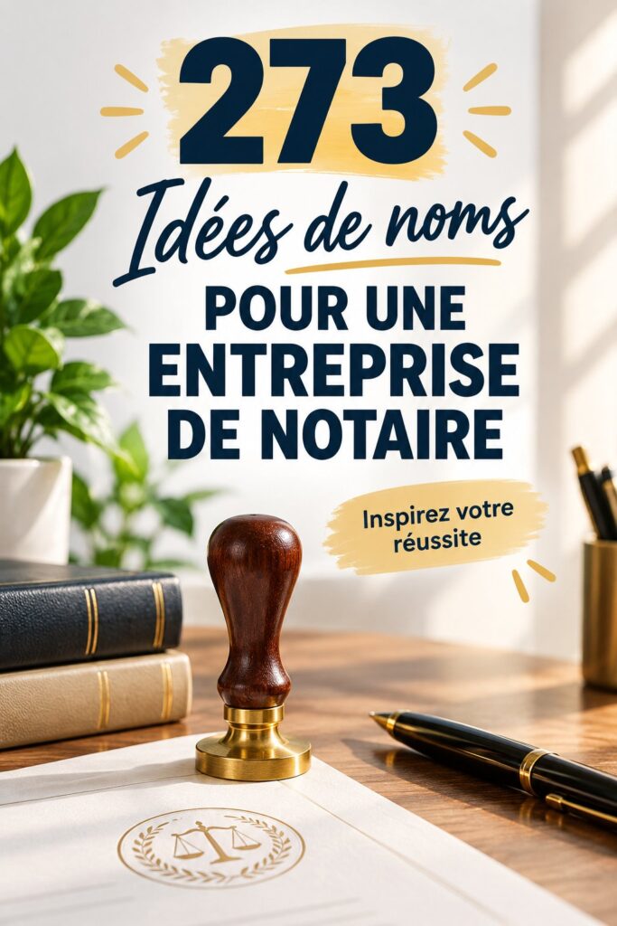 Femme réfléchissant à des idées de noms pour une étude notariale, entourée de documents juridiques.
