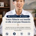 Visuel représentant une famille réunie, symbolisant la sécurité et la protection financière avec un trust vivant.
