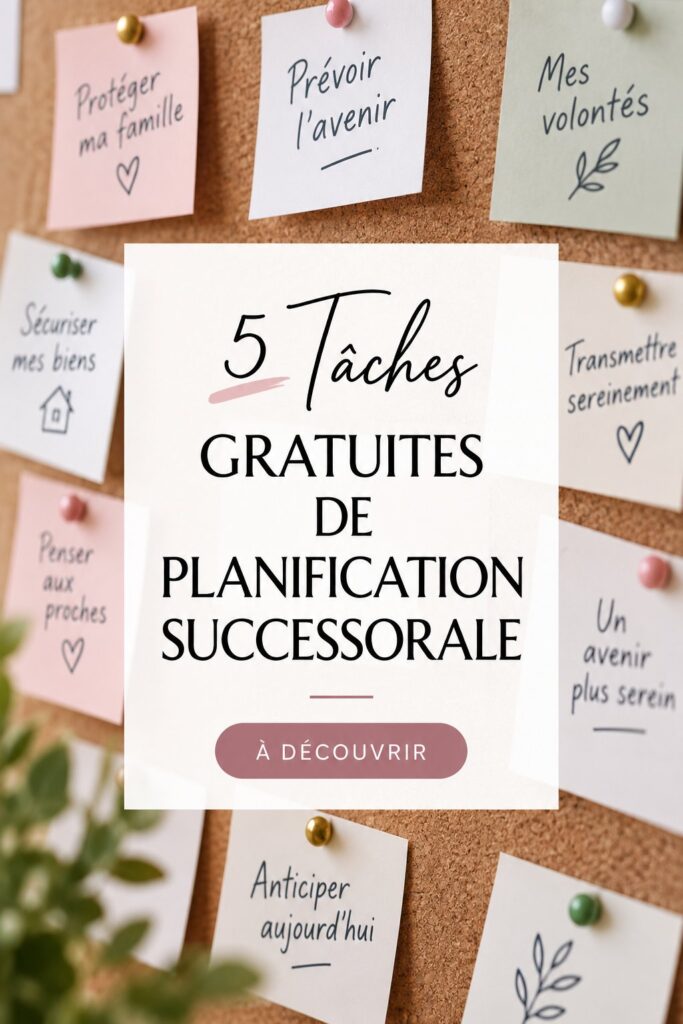 Une femme souriante assise à un bureau, en train de remplir des documents de planification successorale.