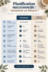 Image illustrant la planification de l'héritage avec testaments et trusts.