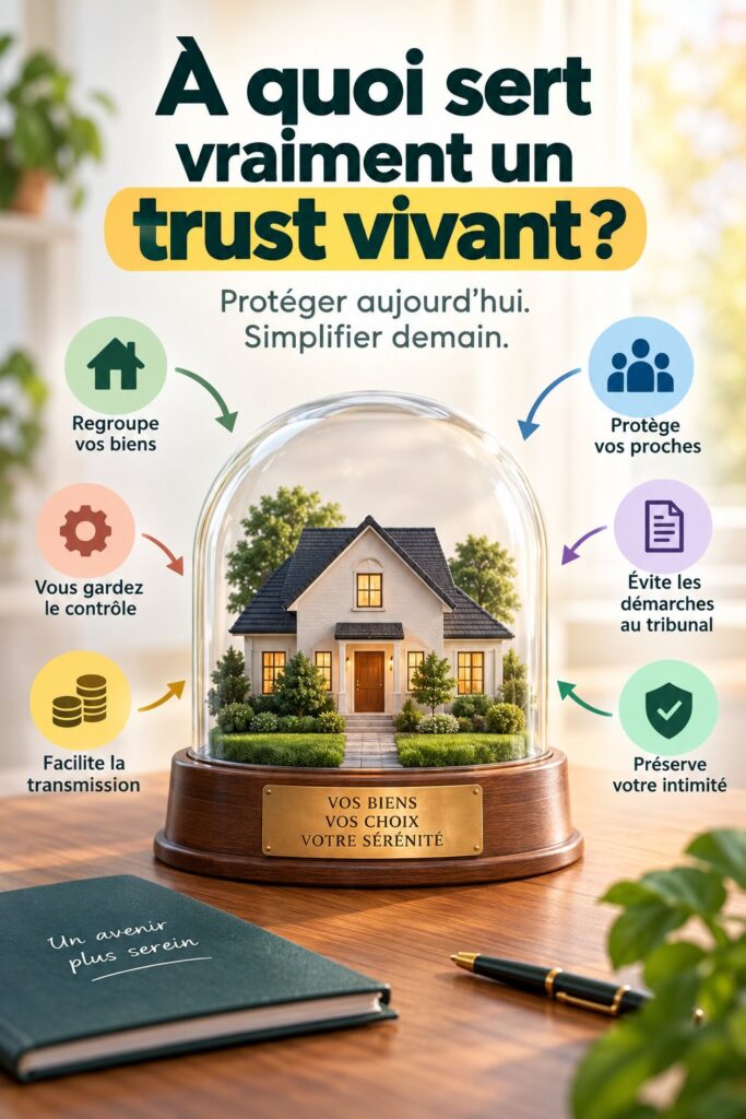 Illustration représentant un family trust pour la gestion des patrimoines familiaux
