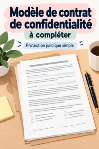 Modèle d'accord de confidentialité avec des lignes pour les signatures