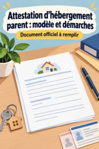 Modèle d'attestation d'hébergement pour parents, informations clés et conseils pratiques.