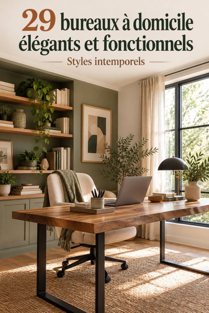Un bureau à domicile bien décoré avec élégance et praticité