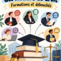 Femme lisant un document juridique, symbolisant la carrière en droit.