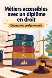 Femme dans un bureau juridique, discutant d'une carrière en droit.