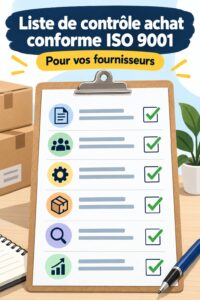 Image descriptive d'une checklist ISO 9001 pour les entreprises.