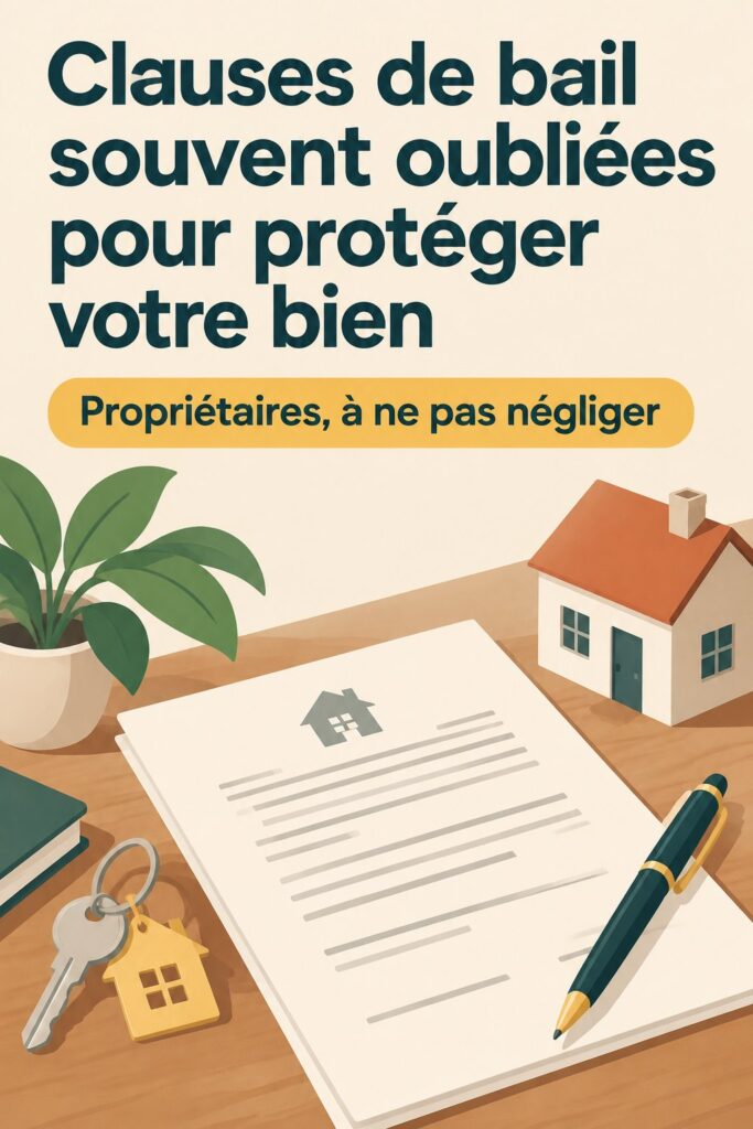 Un document de bail illustrant des clauses importantes pour la protection d'un bien locatif.