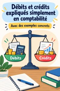 Illustration des concepts de débits et crédits en comptabilité avec des exemples pratiques.