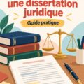 Image illustrant la rédaction d'un essai de droit avec des notes et un ordinateur.
