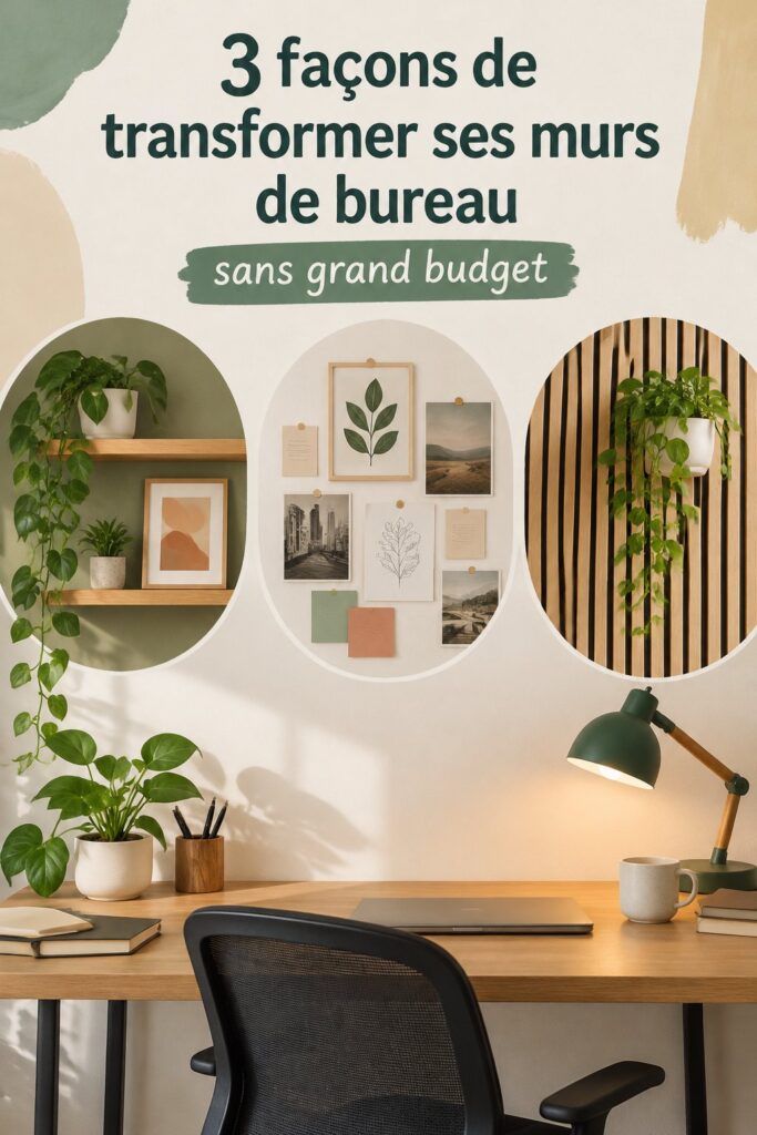 Un bureau décoré avec des couleurs chaudes et des œuvres d'art inspirantes