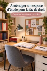 Un espace d'étude bien aménagé avec des accessoires inspirants et une bonne lumière