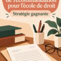 Femme consultant un document sur les lettres de recommandation pour l'école de droit.