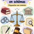 Une femme étudie le droit pénal avec des charts et une checklist