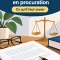 Femme consultant des documents juridiques liés à la procuration