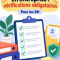 Une femme d'affaires vérifiant un document de conformité sociale en entreprise.